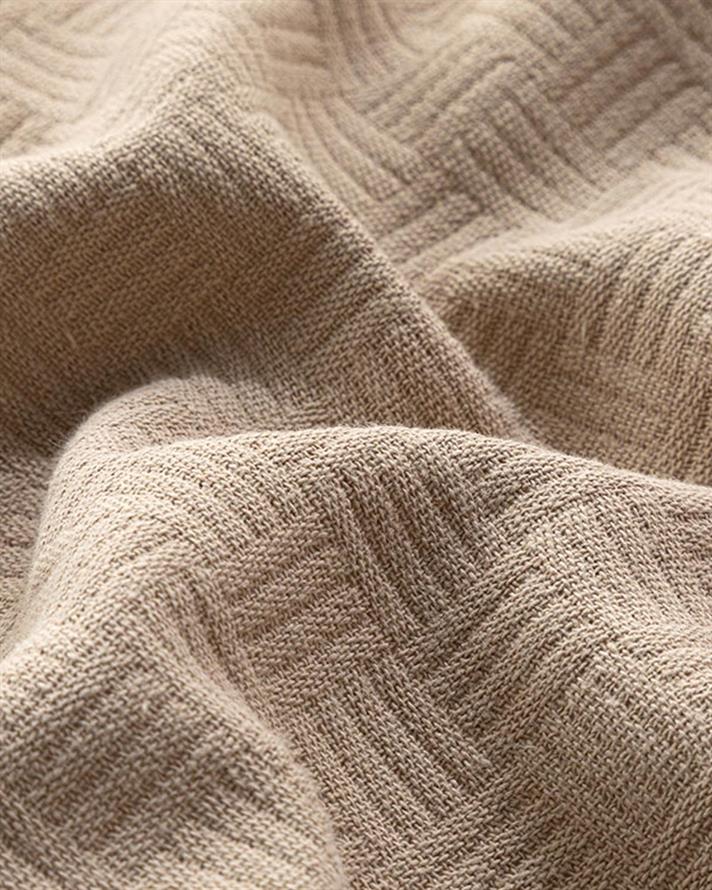 Pătură subțire, pentru două persoane, Plain, bumbac, 200x220 cm, bej