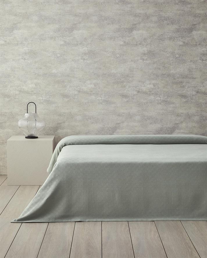 Pătură subțire, pentru două persoane, Plain, bumbac, 200x220 cm, verde