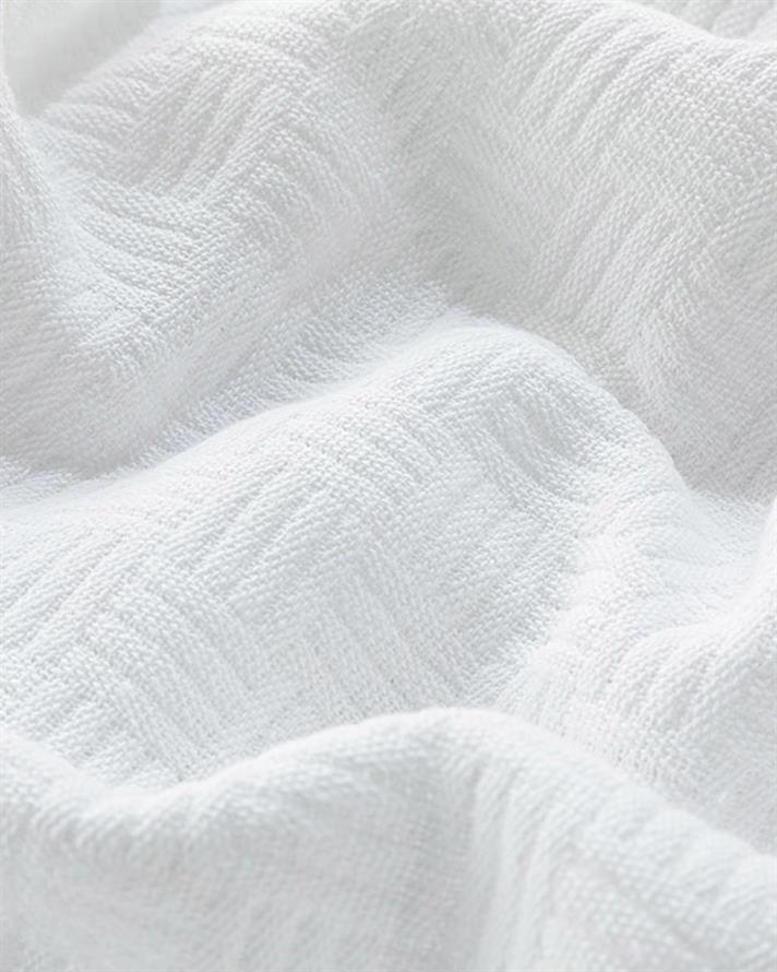 Pătură subțire, pentru două persoane, Plain, bumbac, 220x240 cm, alb