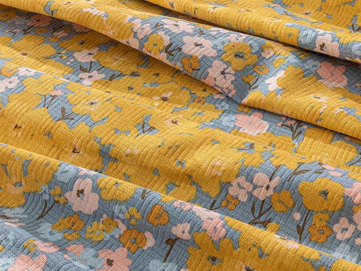 Buttercup Printed For One Person Summer Blanket 150x220 cm Yellow