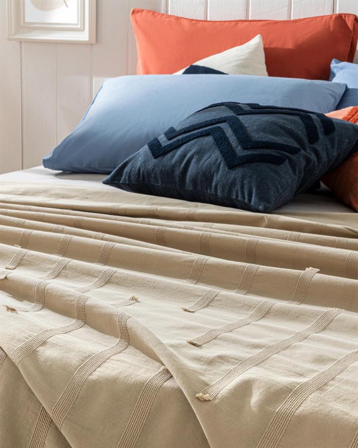 Edge Jacquard For One Person Summer Blanket 150x220 cm Beige