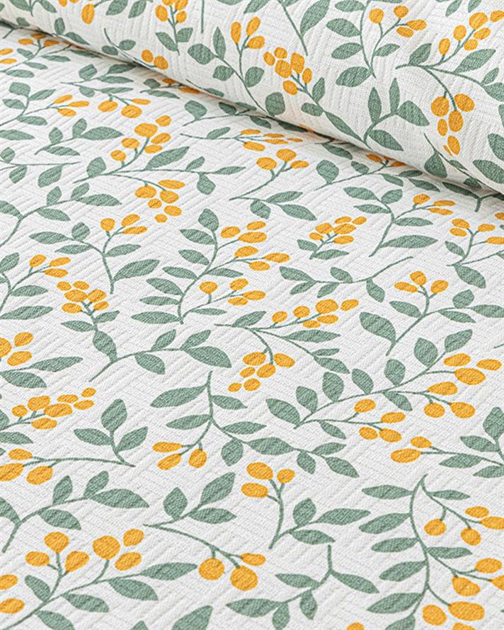 Little Blooms Printed For One Person Summer Blanket 150x220 cm Yellow