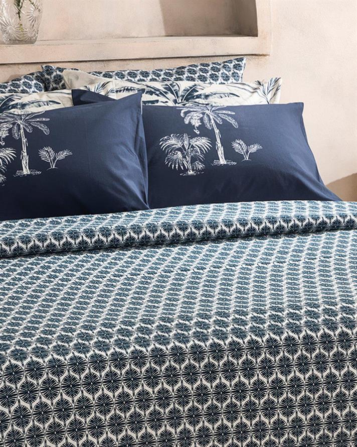 Mini Polycircles Printed For One Person Summer Blanket 150x220 cm Dark Blue