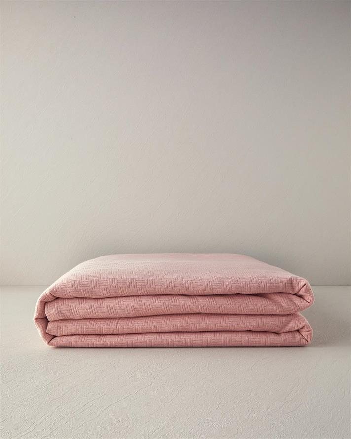 Plain Cottony For One Person Summer Blanket 150x220 cm Pink