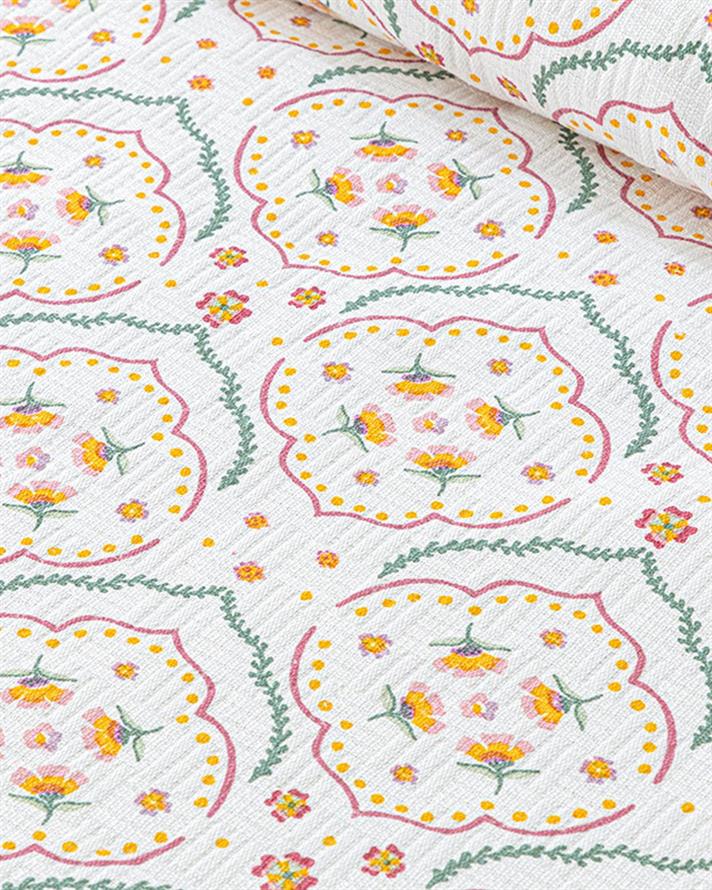 Pure Bouquets Printed For One Person Summer Blanket 150x220 cm Pink