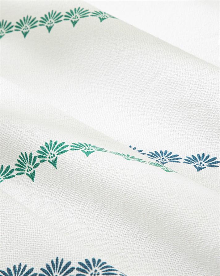 Treelines Printed For One Person Summer Blanket 150x220 cm Navy Blue-Green
