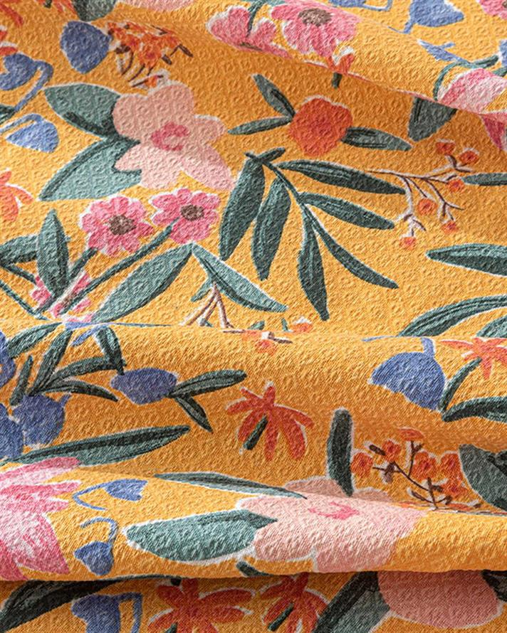 Vivacity Bloom Printed For One Person Summer Blanket 150x220 cm Yellow