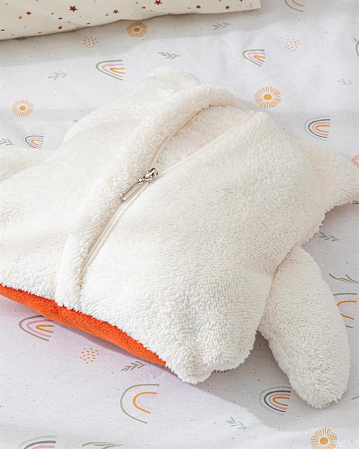 Păturică bebe, Tilki, 80x110 cm, poliester, ecru