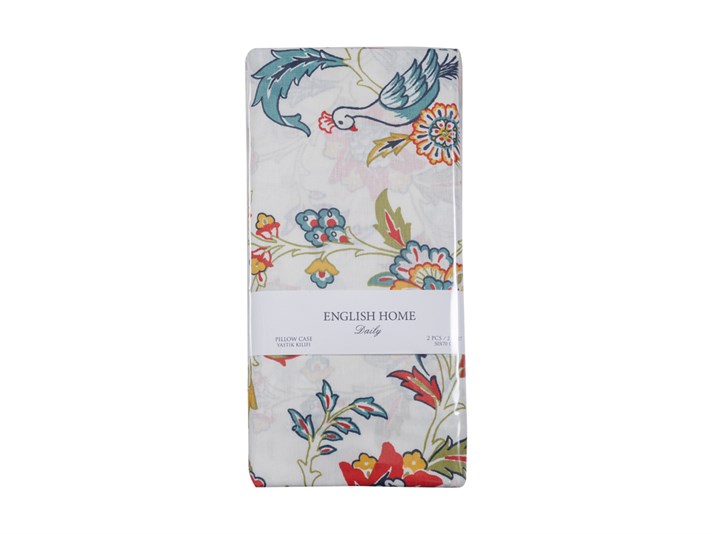 păun Cu Bumbac Cu 2 Piese Față De Pernă 50x70 cm Albastru
