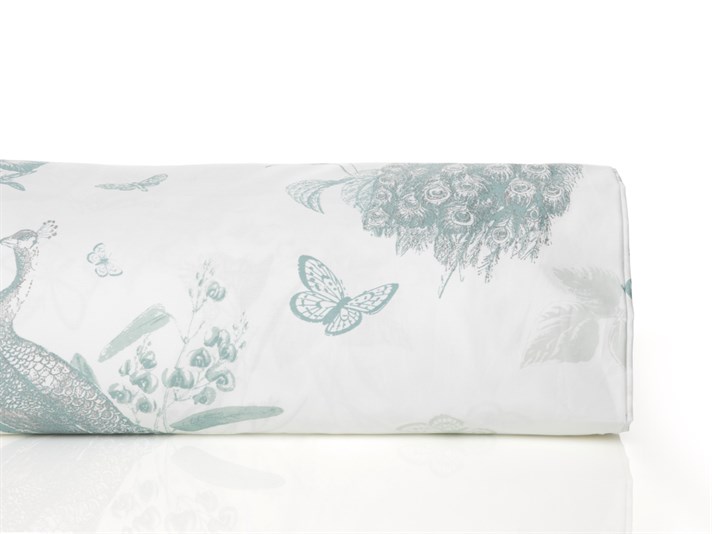 păun Bumbac Satinat King Size Lenjerie De Pat 240x220 cm Seledon