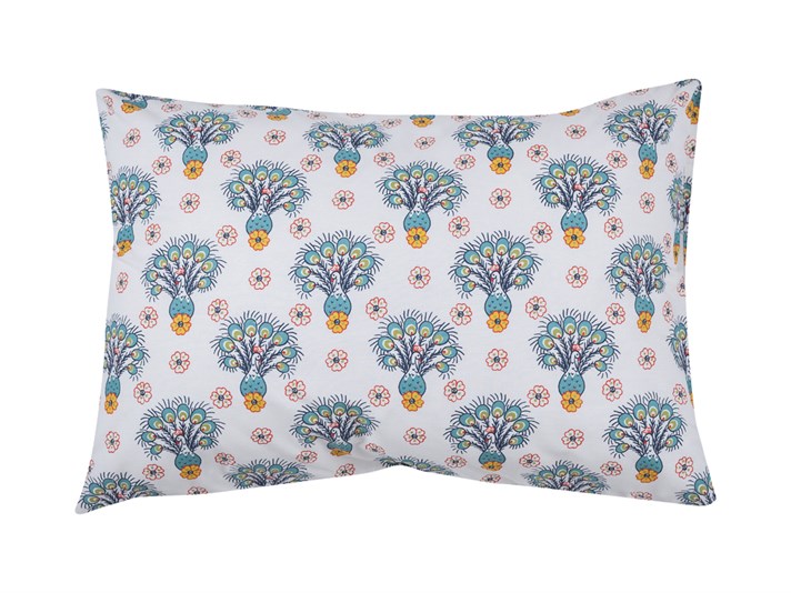 Păun mic Cu Bumbac Cu 2 Piese Față De Pernă 50x70 cm Albastru