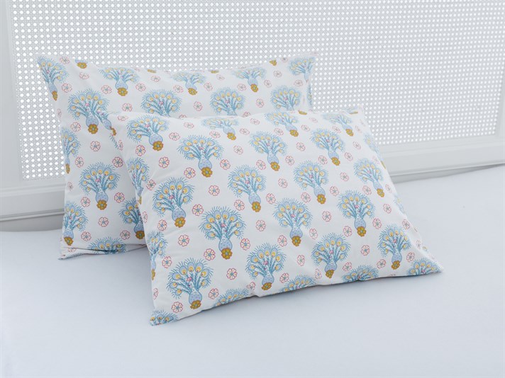 Păun mic Cu Bumbac Cu 2 Piese Față De Pernă 50x70 cm Roz