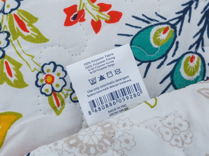 păun  Microfibră Pentru o persoana  SET CUVERTURĂ DE PAT 160x240 cm Albastru