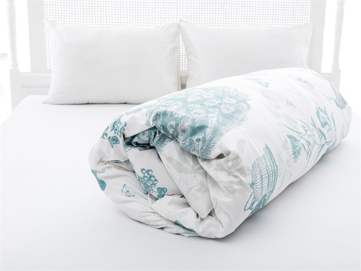 păun Bumbac Satinat Double Lenjerie De Pat 200x220 cm Seledon