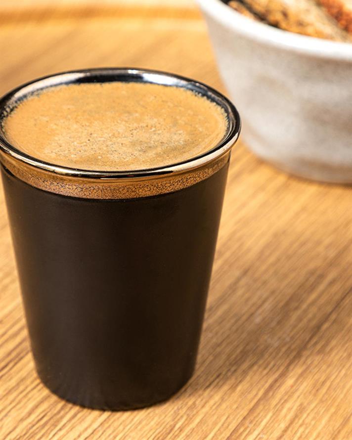 Pahar espresso, Loni, ceramică, 100 ml, negru