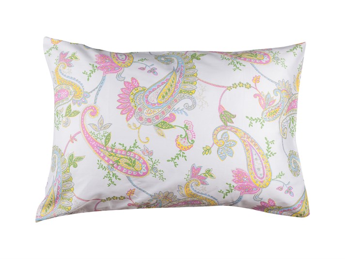 Paisley elegant Bumbac Satinat Cu 2 Piese Față De Pernă 50x70 cm Roz