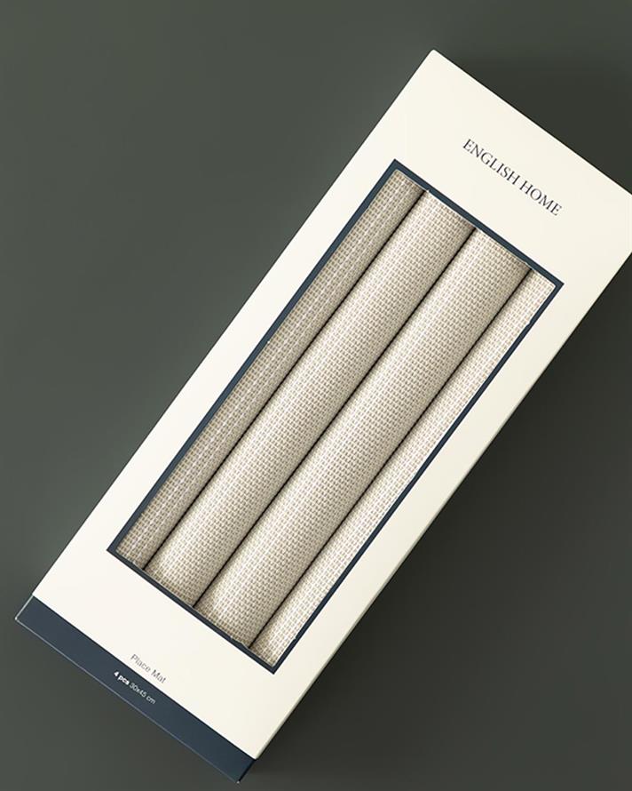 Palasides PVC 4 Set Place Mat 30x45 cm Beige