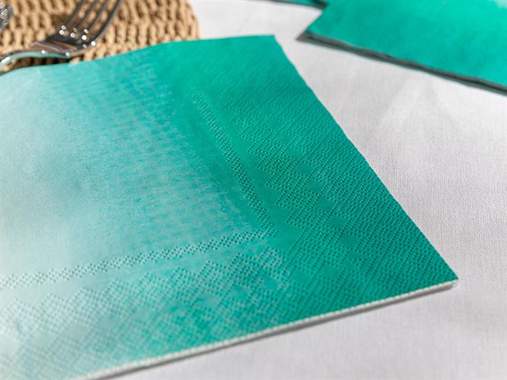 Palette Paper 20 Set Tissue Napkin 33x33 cm Turquoise