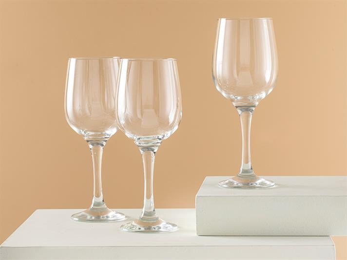 Set 3 Pahare de vin, Palma, sticlă, 395 ml, transparent