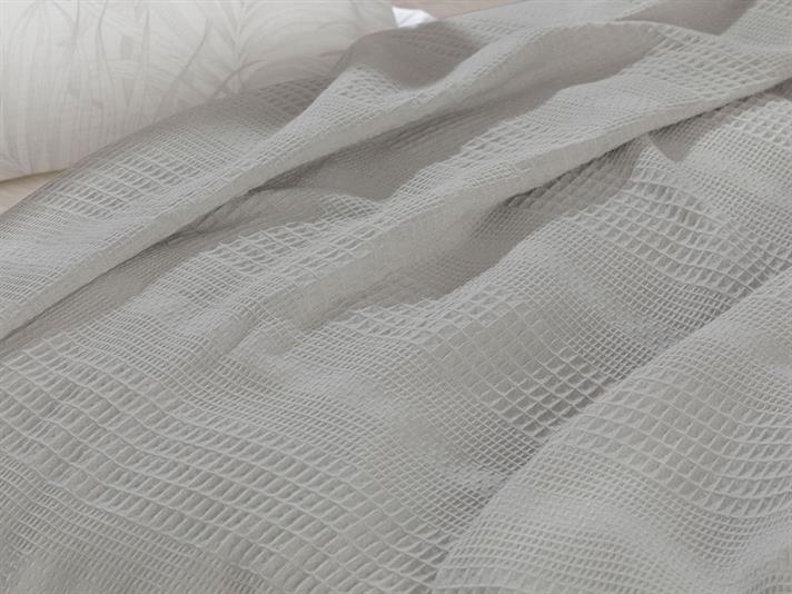palmier  Cu imprimeu Persoană dublă  SET CUVERTURĂ 200x220 cm Сиво