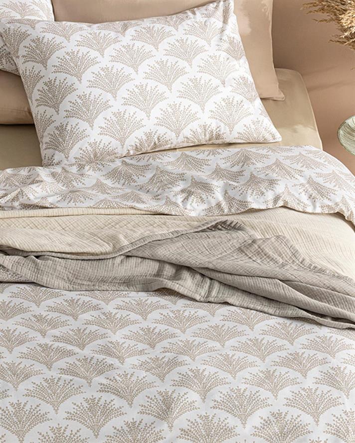 Pampas Bumbac Single Set Lenjerie De Pat 160x220 cm Bej