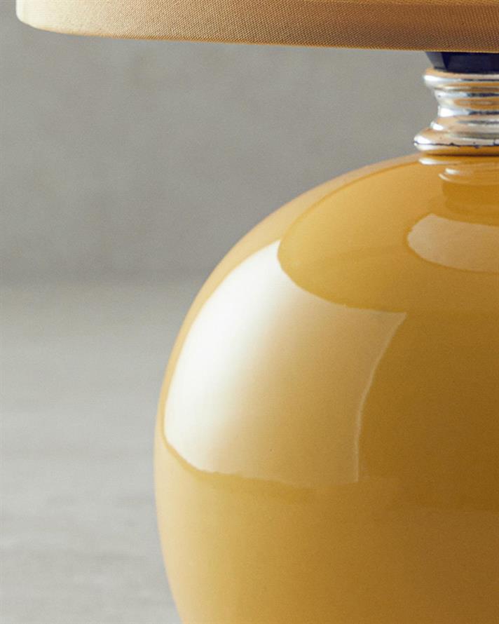 pansea Porțelan Abajur 11x11x16 cm Galben