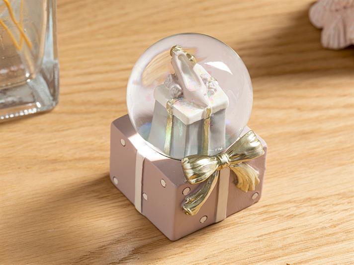 Shoes Snow Globe 4,5x4,5x7 cm Pink-Gray