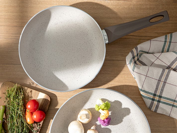 Paol Granite 2 Pieces Pan Set 24-28 cm Gray