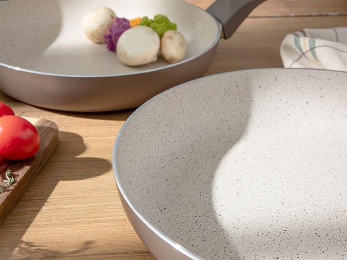 Paol Granite 2 Pieces Pan Set 24-28 cm Gray