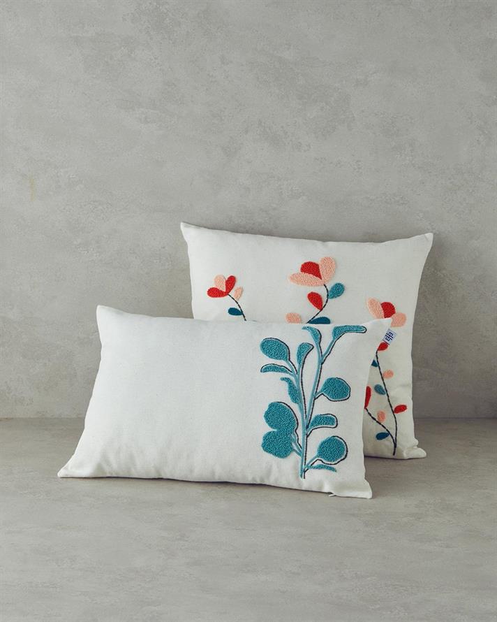 Broderie Punch Pernuță Umplută 45 x 45 cm Natural