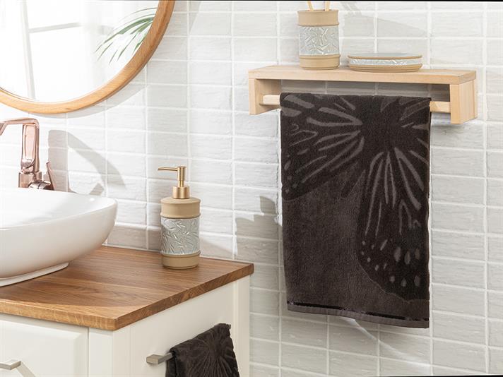 Prosop de fata, Papillion, bumbac, 50x80 cm, maro