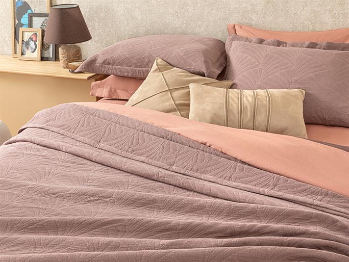 Papillion Kabartma Jakar Double Person  SET CUVERTURĂ DE PA 240x260 cm Rose Color