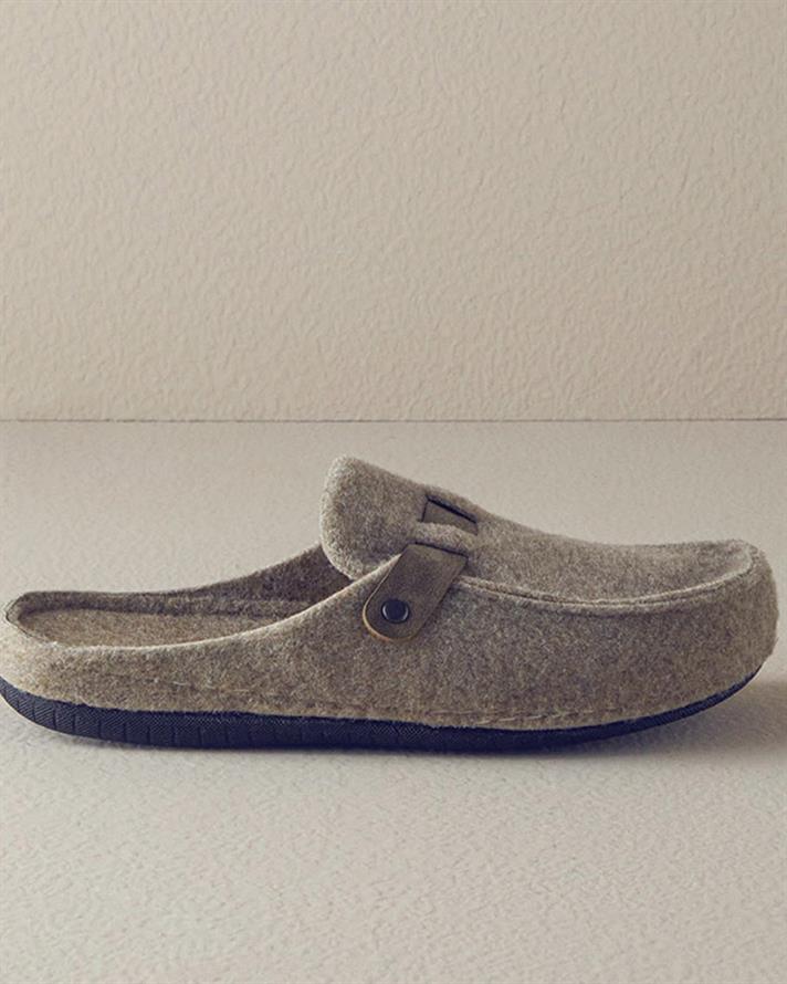 Papuci de casa, pentru barbati, Valley, poliester, masura 41, bej