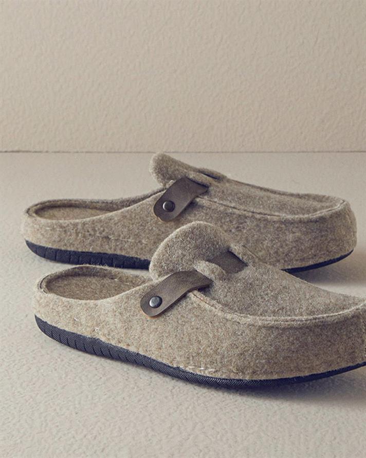 Papuci de casa, pentru barbati, Valley, poliester, masura 40, bej