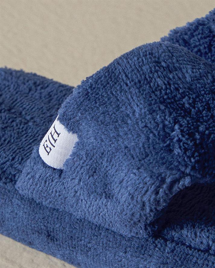 Papuci de casa, unisex, Crux, bumbac-poliester, masura 36-40, albastru