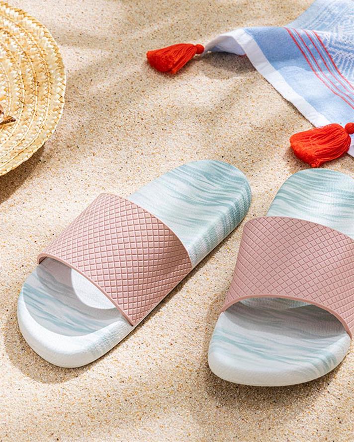 Papuci de plaja, dama, Belinda, PVC, masura 36, roz pudra