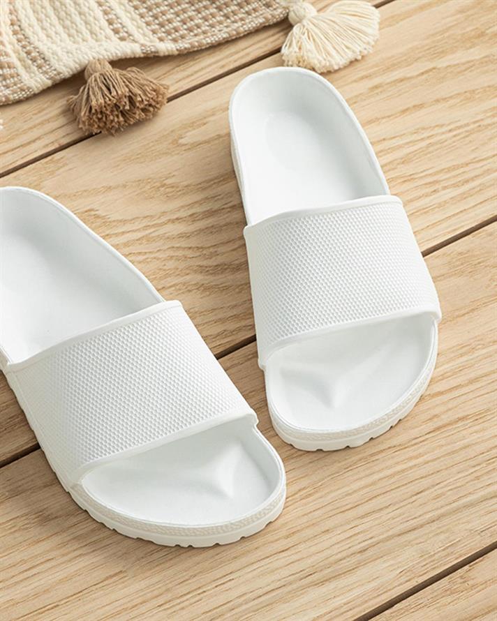 Papuci de strada, pentru barbati, Olive, EVA, masura 41, alb