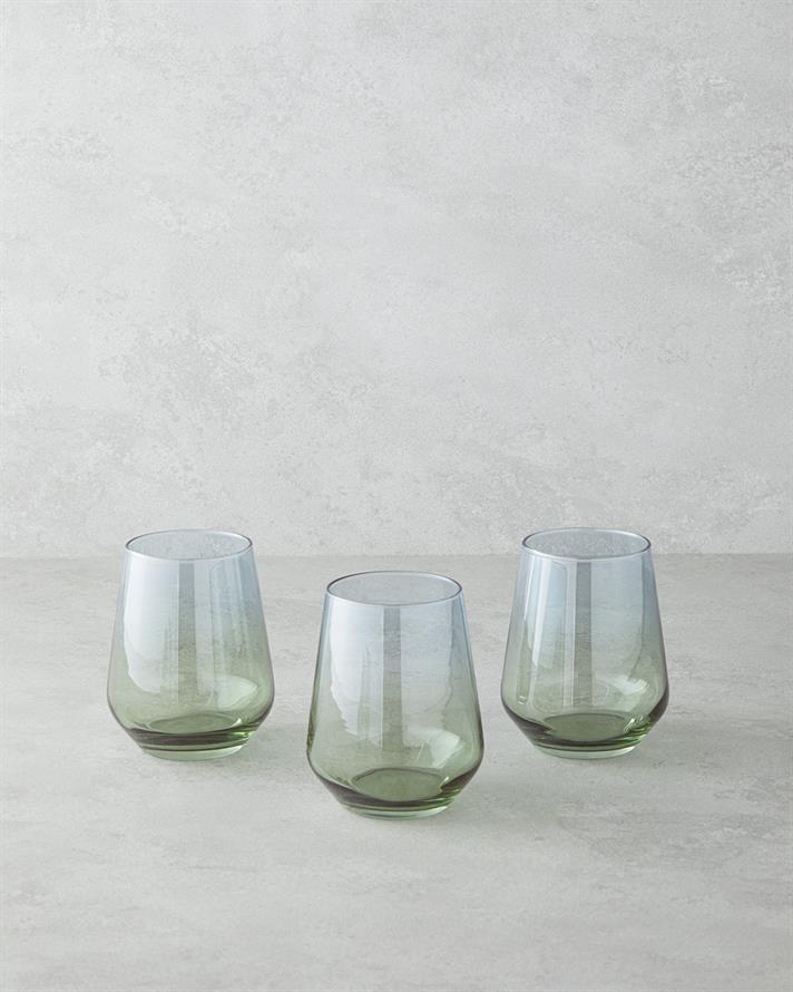 paradis Sticlă Cu 3 Piese Pahar 425 ml Albastru - Verde