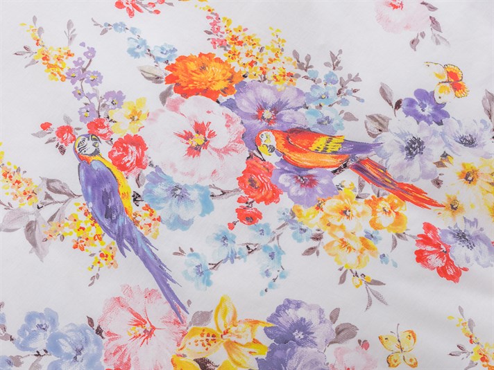 Paradisul papagalului Cu Bumbac Single Lenjerie De Pat 160x220 cm Roșu