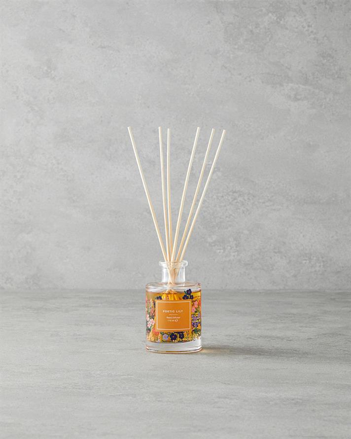 Parfum De Cameră Cu Bețișoare, Poetic Lily, 110 ml, aromă de trandafir, liliac și musc