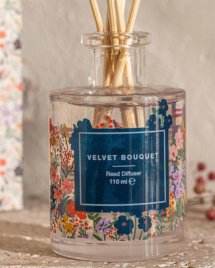 Parfum De Cameră Cu Bețișoare, Velvet Bouquet, 110 ml, Aromă floral-citrică cu note de mosc