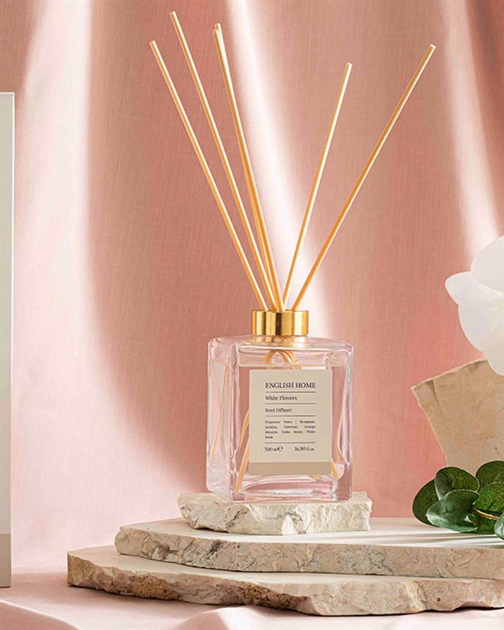 Parfum De Cameră Cu Bețișoare, White Flowers, 500 Ml, Aromă Florală