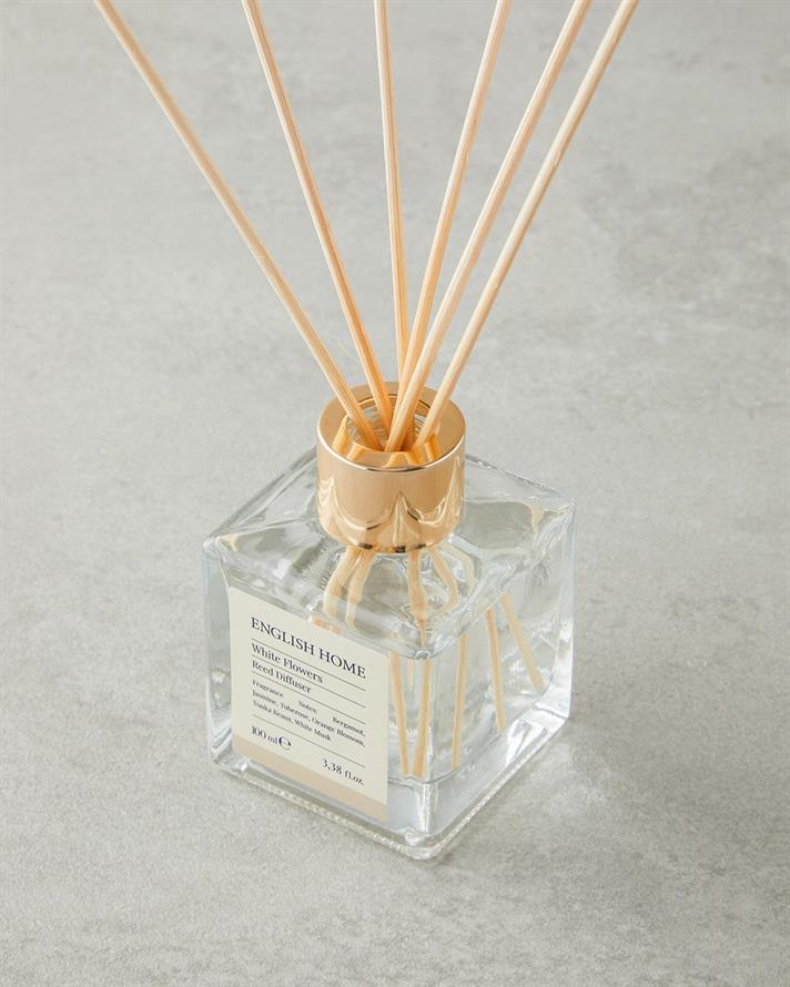 Parfum de cameră cu Bețișoare, White Flowers, 100 ml, aromă florală