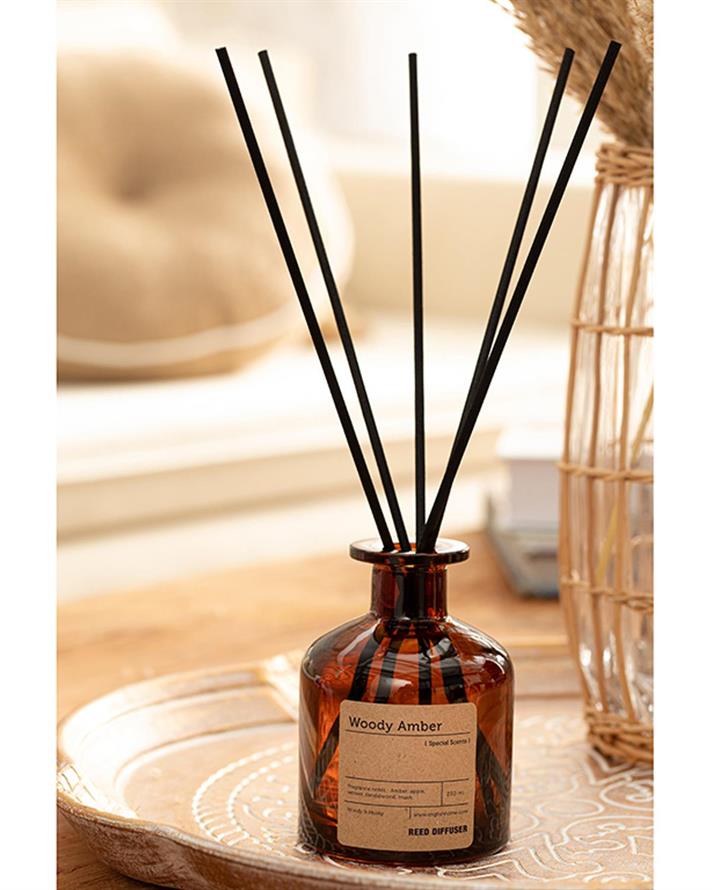 Parfum De Cameră Cu Bețișoare, Woody Amber, 250 Ml, Aromă Ambră și Musc