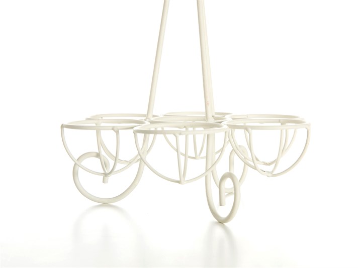 pasăre Fier forjat  SUPORT DE OU 17X15X25 cm Cream