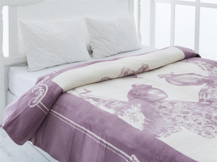 Pasari de dragoste Cottony Double Person  PĂTURĂ 200x220 cm Violet.
