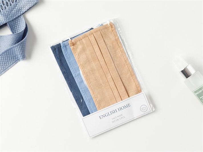 Pastel Cotton Mask 9,5x18 cm Navy Blue
