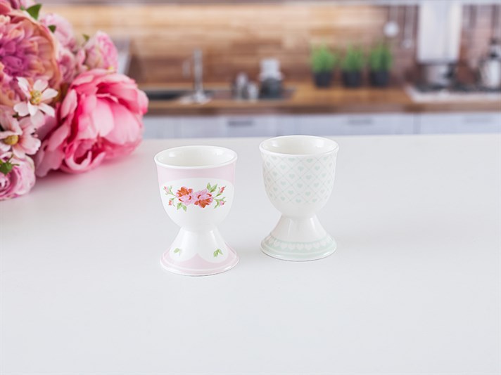 Pastel Lovers Bone China 2 pcs Egg Cup Pink