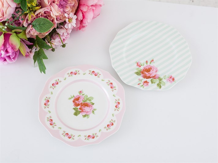 Pastel Lovers Bone China 6 pcs Service Plate 27 cm Light Pink,