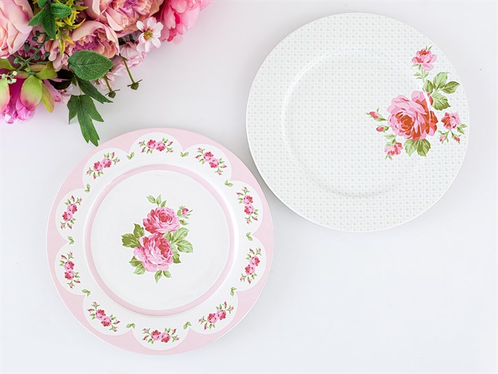 Pastel Lovers Bone China 6 pcs Service Plate 27 cm Pink